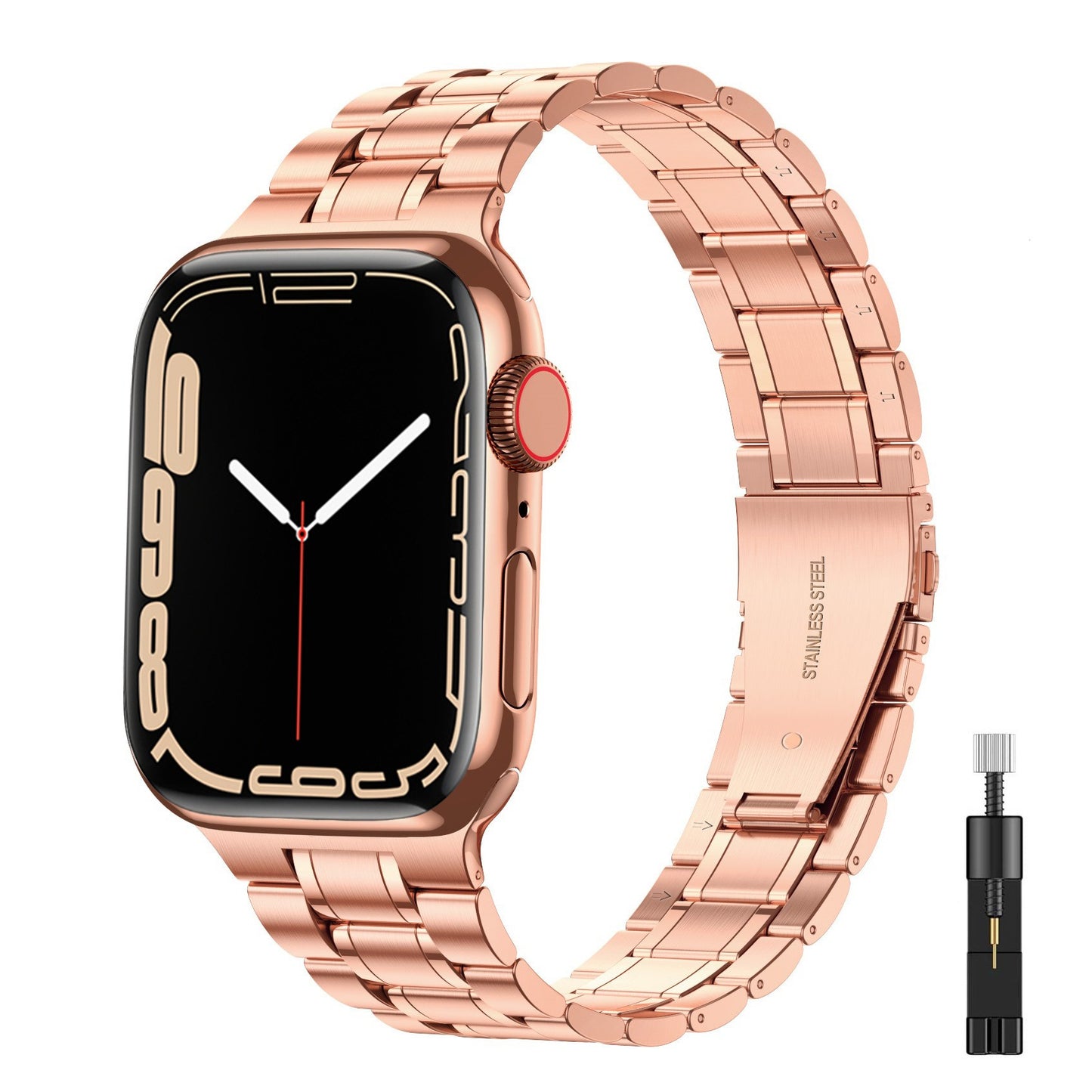 Apple Watch S3 S4 S5 iwatch S7 S8 S9 Stainless Steel Fine Metal Watch Band