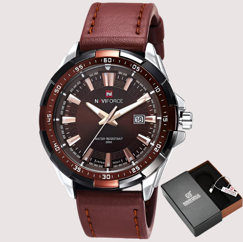 NAVIFORCE Men's Quartz Watch Waterproof Wrist watch