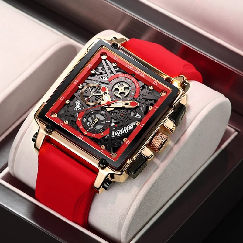 Lige Men's Chronograph Multifunction Stainless Steel & Alloy Watch 30m