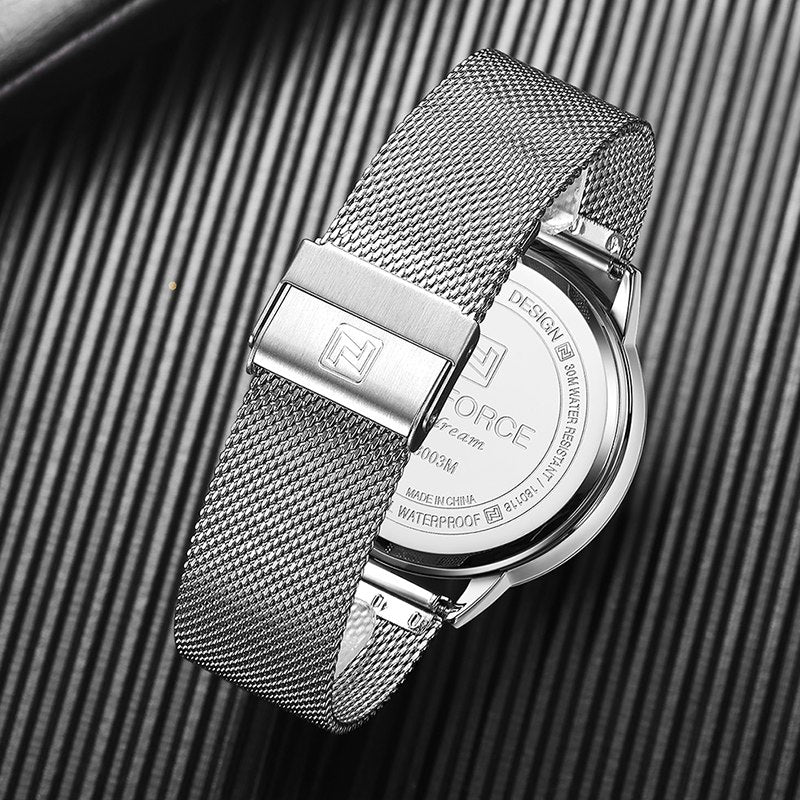 Men's Naviforce Luxury Waterproof Ultra Thin Steel Casual Quartz Sports Wrist Watch
