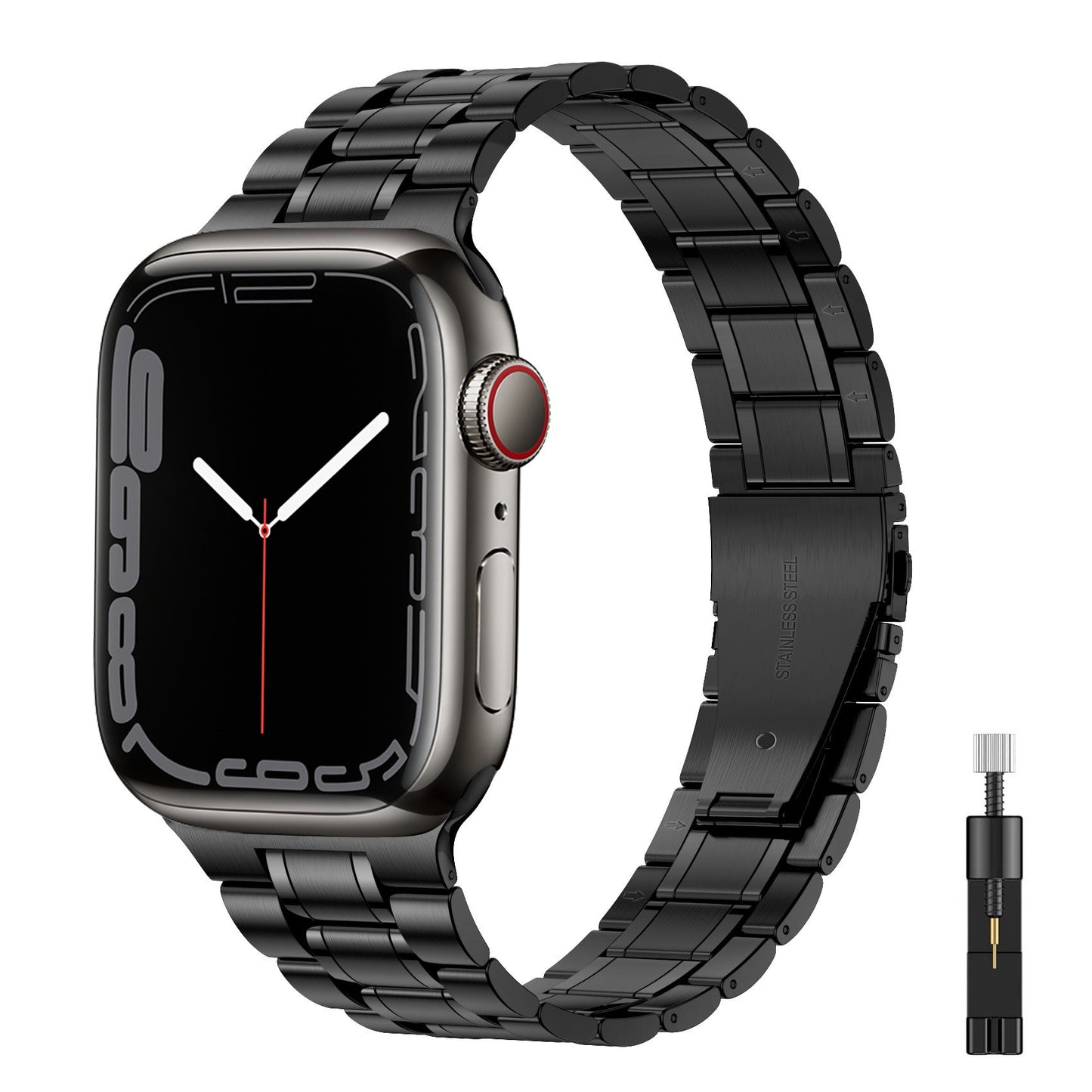 Apple Watch S3 S4 S5 iwatch S7 S8 S9 Stainless Steel Fine Metal Watch Band