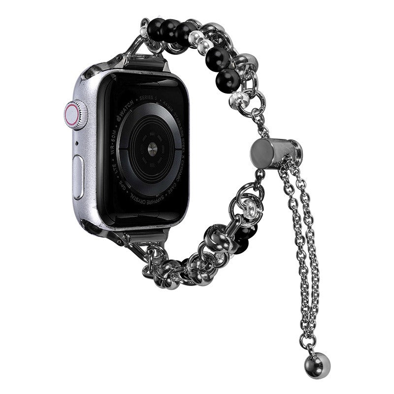 Apple S8 Watchband for Apple iWatch SE Fragrant Pearl Stainless Steel