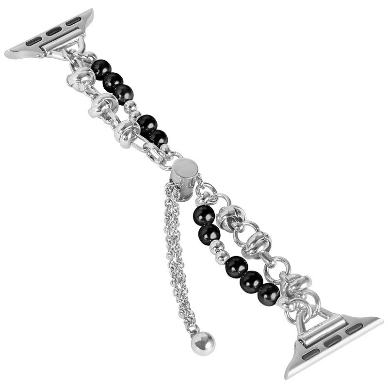 Apple S8 Watchband for Apple iWatch SE Fragrant Pearl Stainless Steel