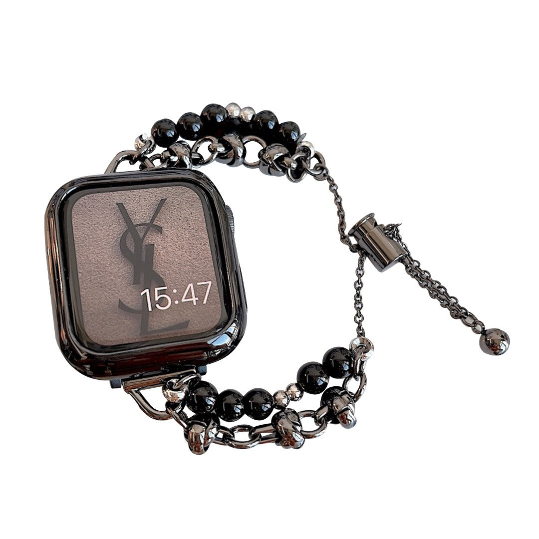 Apple S8 Watchband for Apple iWatch SE Fragrant Pearl Stainless Steel