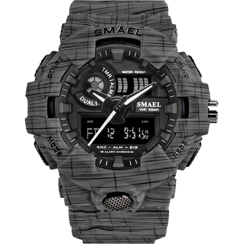 SMAEL 1642-1 & 8001 Men's Military Digital LED 50m Waterproof