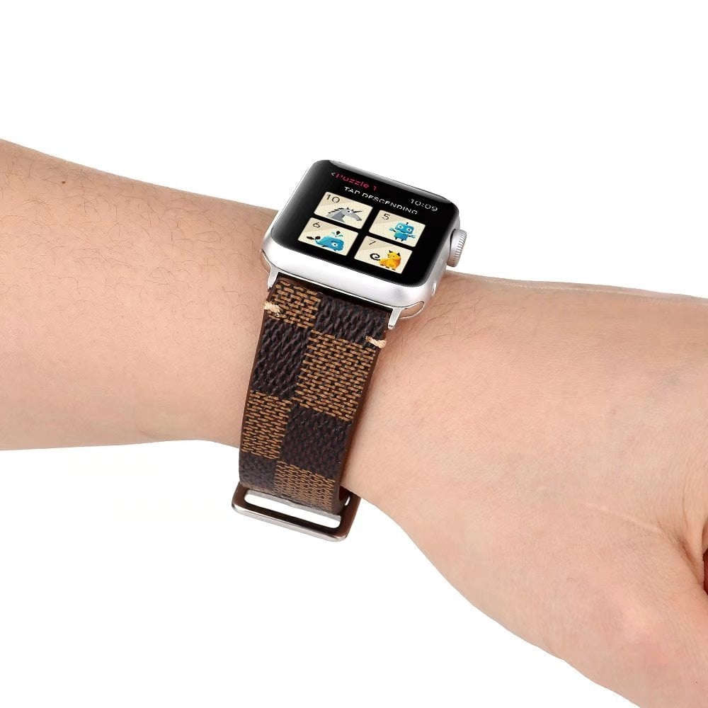 Plaid Leather Watchband for Apple Watch iwatch 38/40mm 42/44mm Series S1 S2 S3 S4