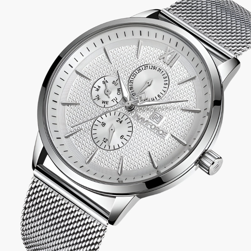 Men's Naviforce Luxury Waterproof Ultra Thin Steel Casual Quartz Sports Wrist Watch