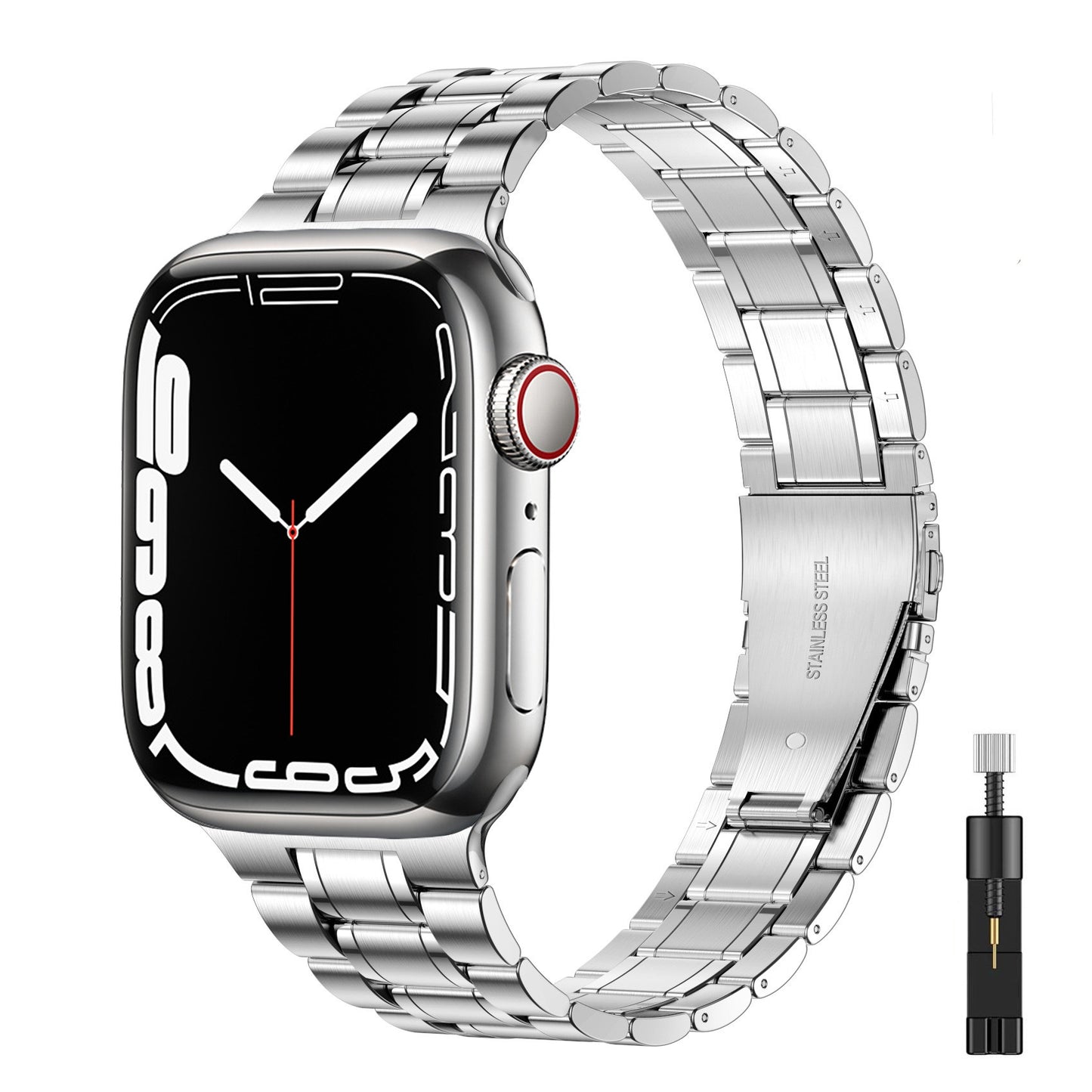 Apple Watch S3 S4 S5 iwatch S7 S8 S9 Stainless Steel Fine Metal Watch Band