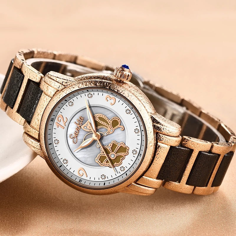 Lige High Quality Ceramic Exquisite Waterproof Ladies Watch