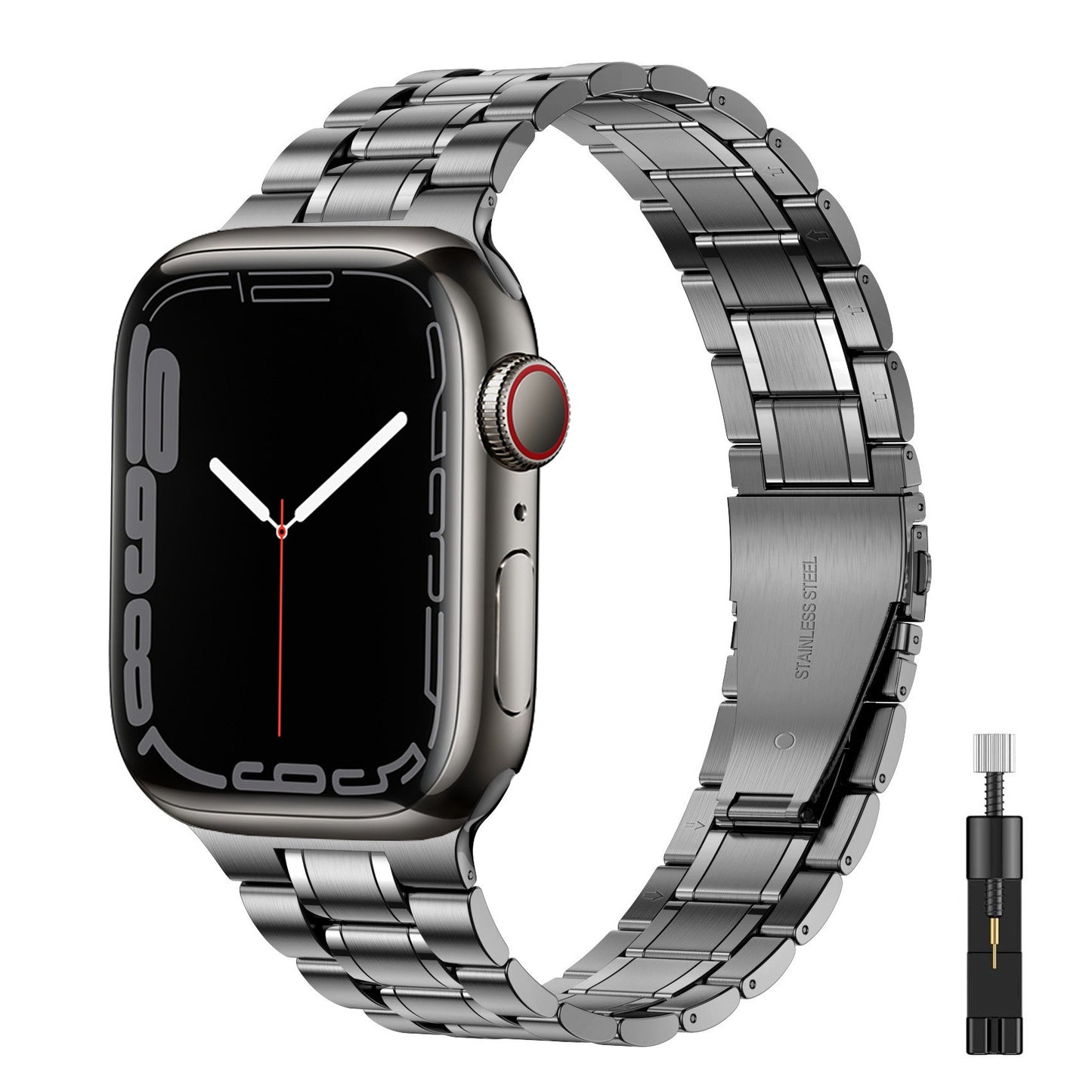 Apple Watch S3 S4 S5 iwatch S7 S8 S9 Stainless Steel Fine Metal Watch Band