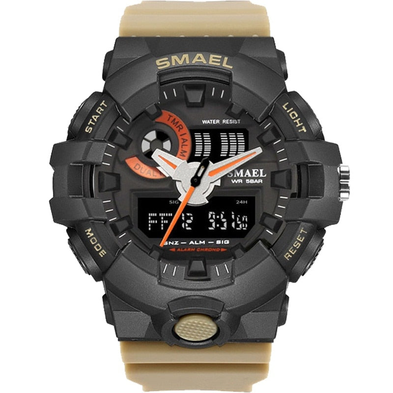 SMAEL 1642-1 & 8001 Men's Military Digital LED 50m Waterproof