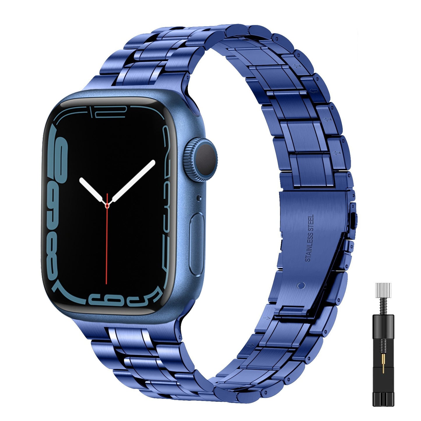 Apple Watch S3 S4 S5 iwatch S7 S8 S9 Stainless Steel Fine Metal Watch Band