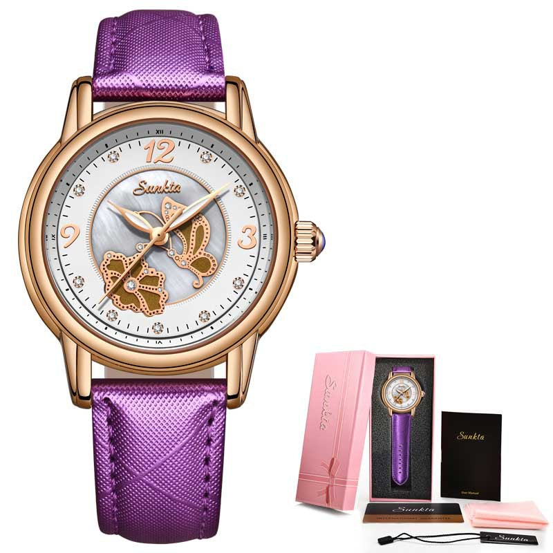 Lige High Quality Ceramic Exquisite Waterproof Ladies Watch