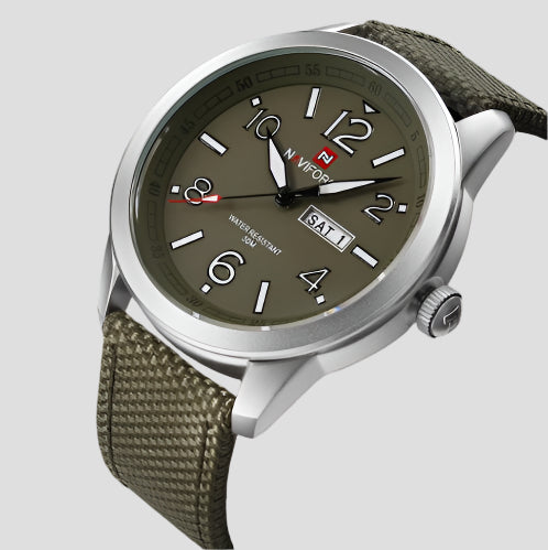 Naviforce Men's Sports Military Quartz Watch Nylon Strap
