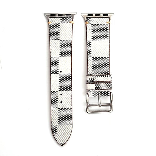 Plaid Leather Watchband for Apple Watch iwatch 38/40mm 42/44mm Series S1 S2 S3 S4