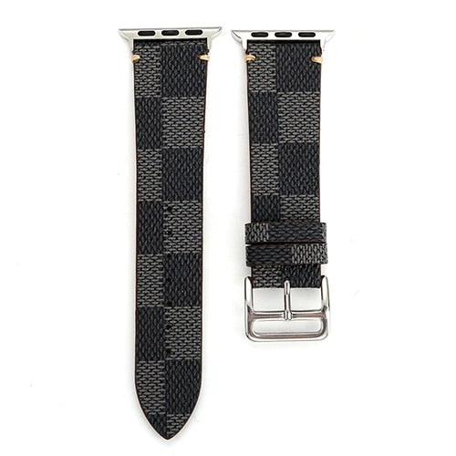 Plaid Leather Watchband for Apple Watch iwatch 38/40mm 42/44mm Series S1 S2 S3 S4