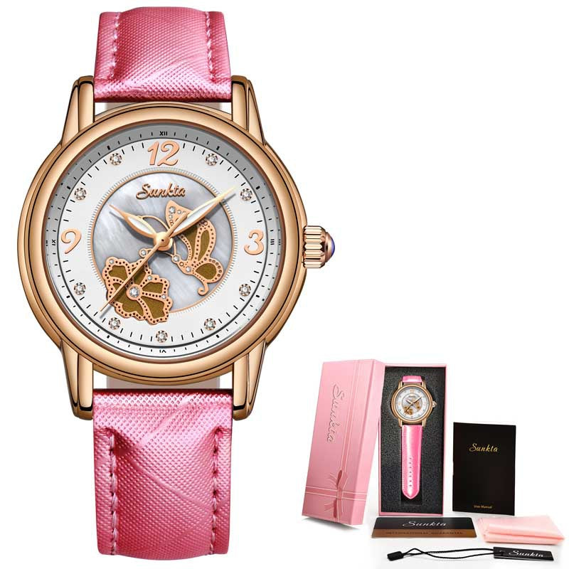 Lige High Quality Ceramic Exquisite Waterproof Ladies Watch