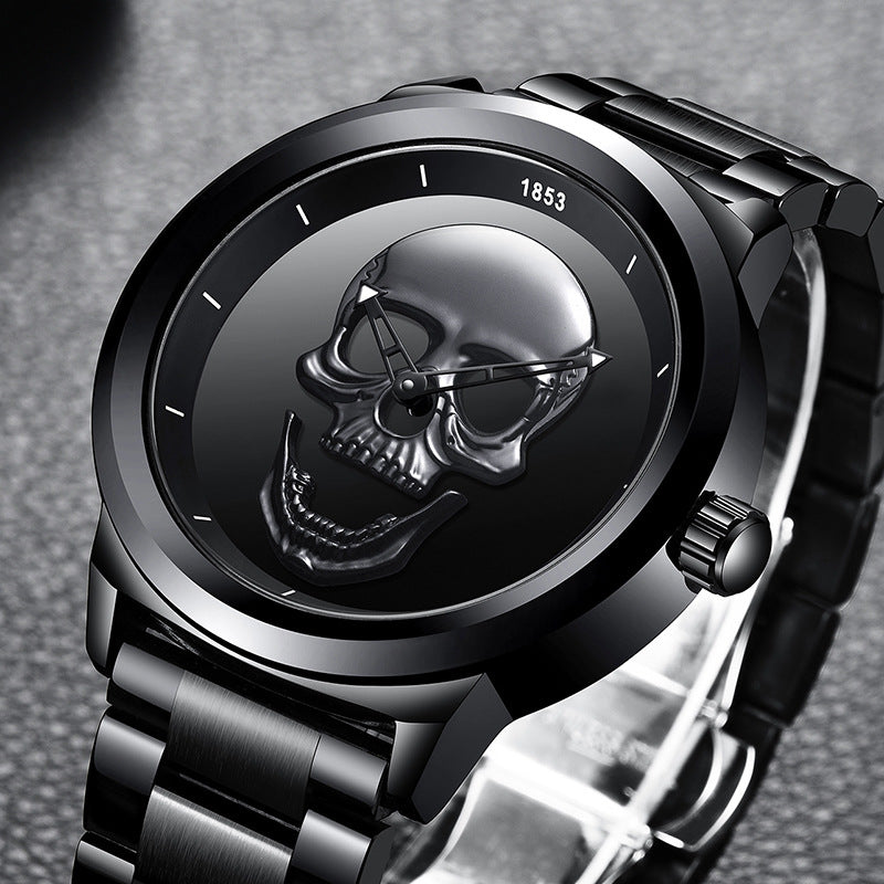 LIGE Skull Stereoscopic Watch
