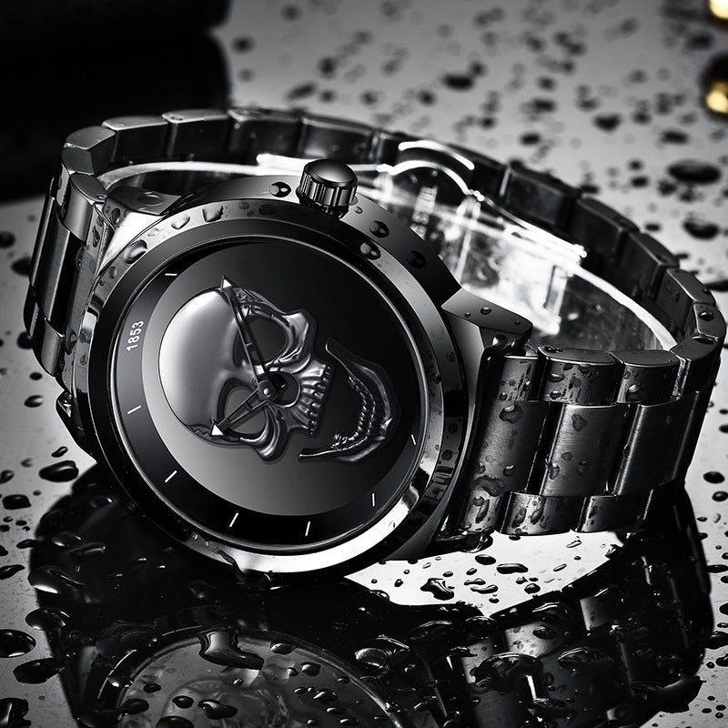 LIGE Skull Stereoscopic Watch