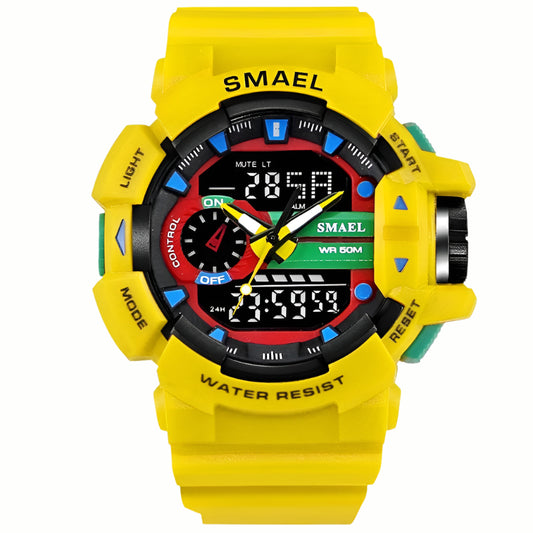 SMAEL 1436 Men's Sports Military LED Quartz Dual Display Waterproof Watch