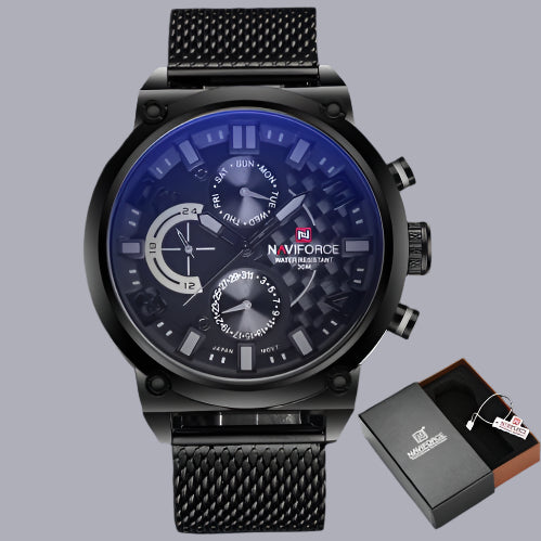 Naviforce Men's Stainless Steel Quartz Sports Wrist Watch