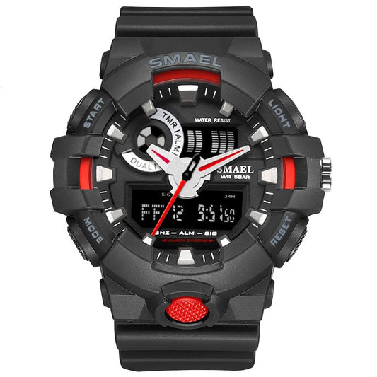 SMAEL 1642-2 Luxury Men's Sports Military Analog Digital Waterproof