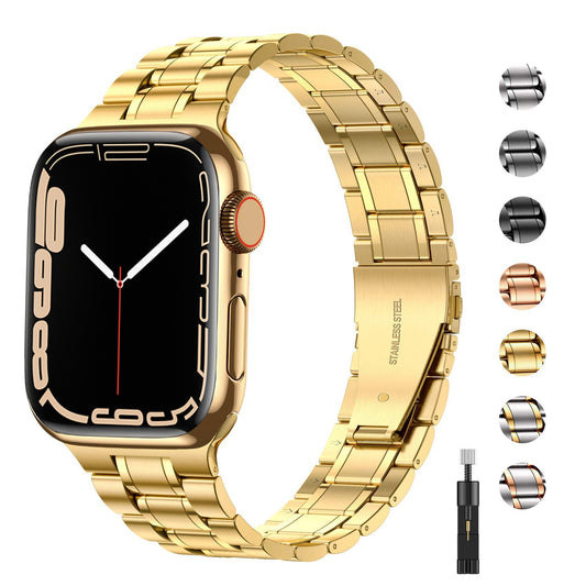 Apple Watch S3 S4 S5 iwatch S7 S8 S9 Stainless Steel Fine Metal Watch Band