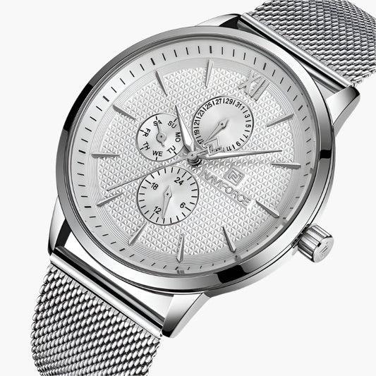 Men's Naviforce Luxury Waterproof Ultra Thin Steel Casual Quartz Sports Wrist Watch