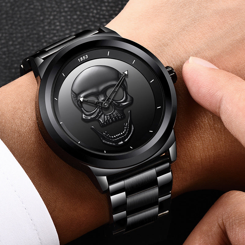 LIGE Skull Stereoscopic Watch